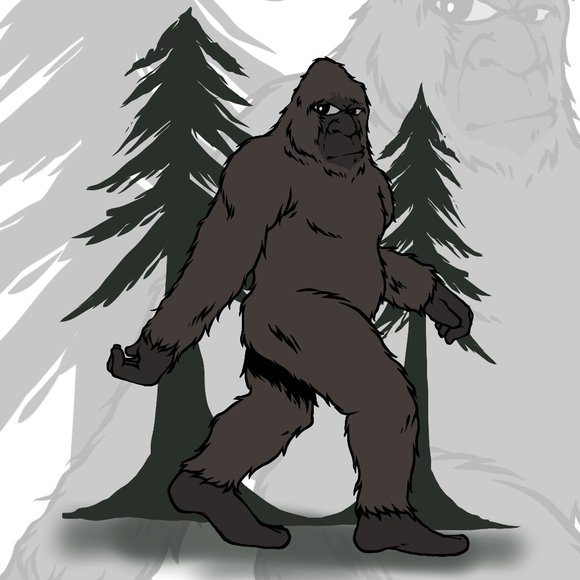 BIG FOOT, UFO, Anime T’s 100% cotton T's, Medium decal - Picture 1 of 5